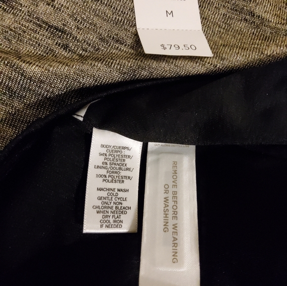 NWT! Ann Taylor Loft Gold Heather Ruched Sheath Sleeveless Dress Size M - Picture 8 of 10